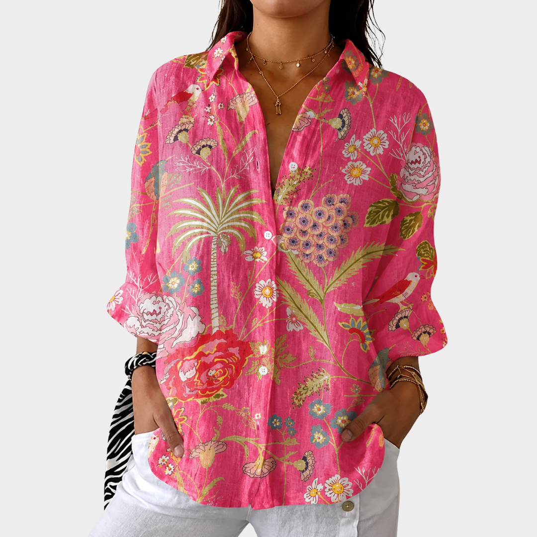 Saskia | Colourful Print Blouse