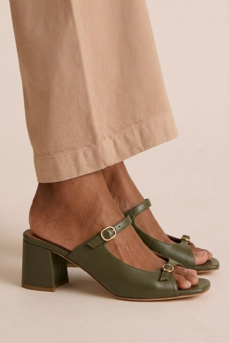 Sonsoles | Chunky Heels with Back Strap and Block Toe for Summer