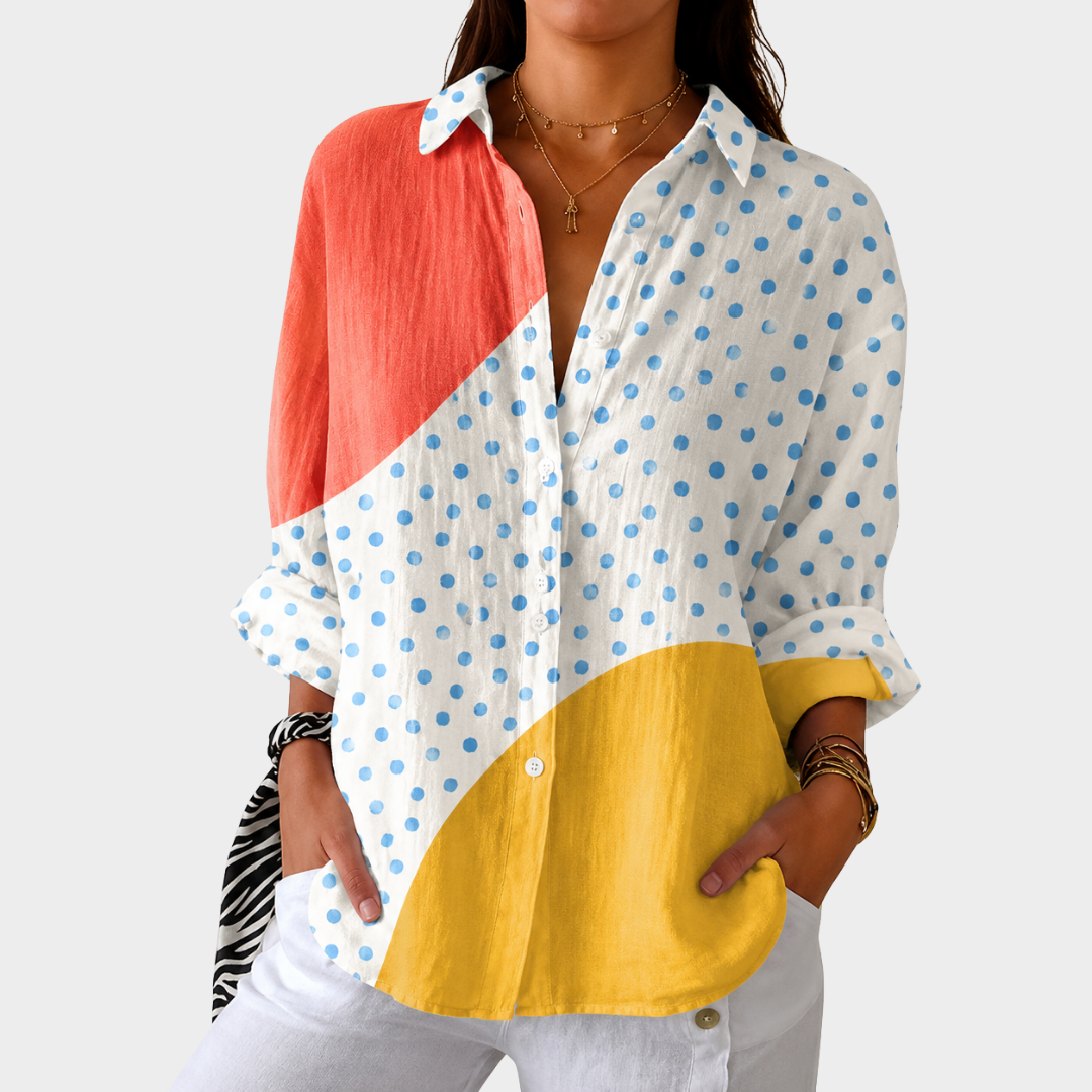 Camille | Colourful Print Blouse