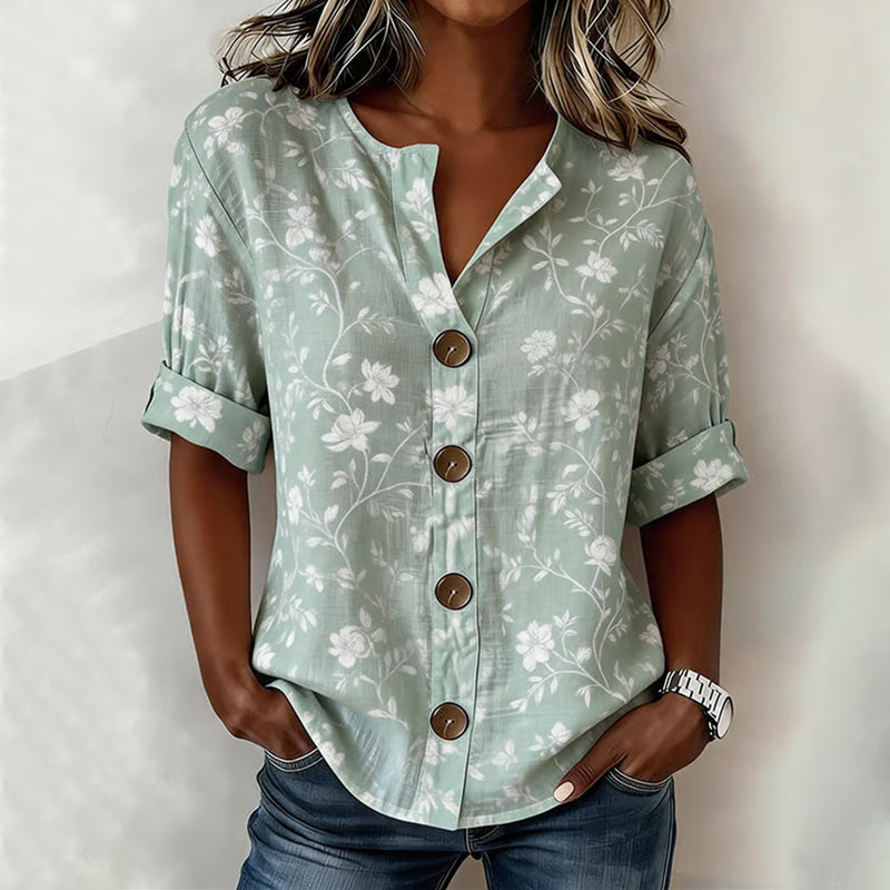 Poppy | Vintage Floral Print Blouse