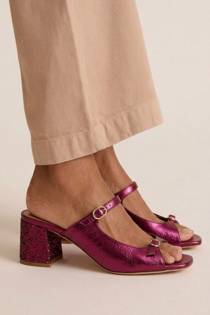 Sonsoles | Chunky Heels with Back Strap and Block Toe for Summer