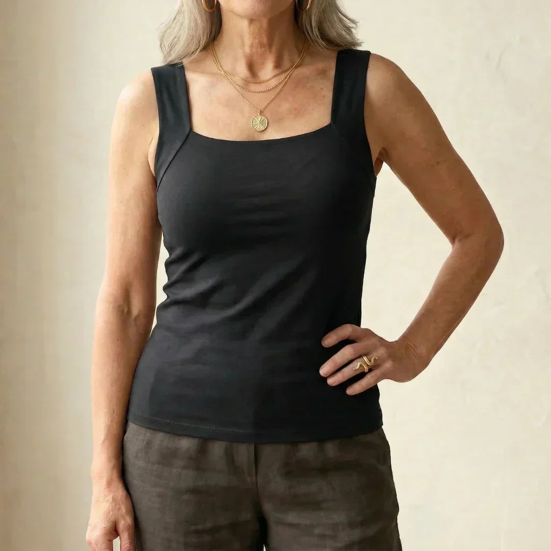 Lourdes Sleeveless Top with Built-in Bra