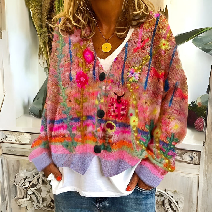 Emma Bohemian Floral Cardigan