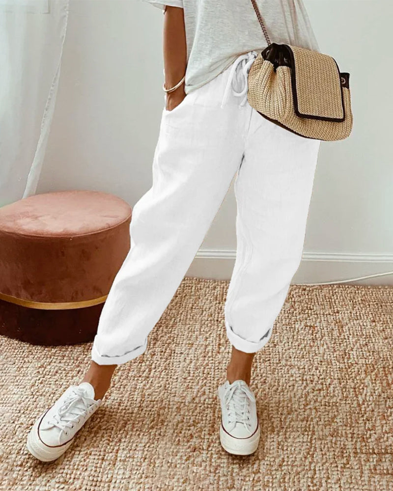 Lucie | Cotton Linen Blend Pants