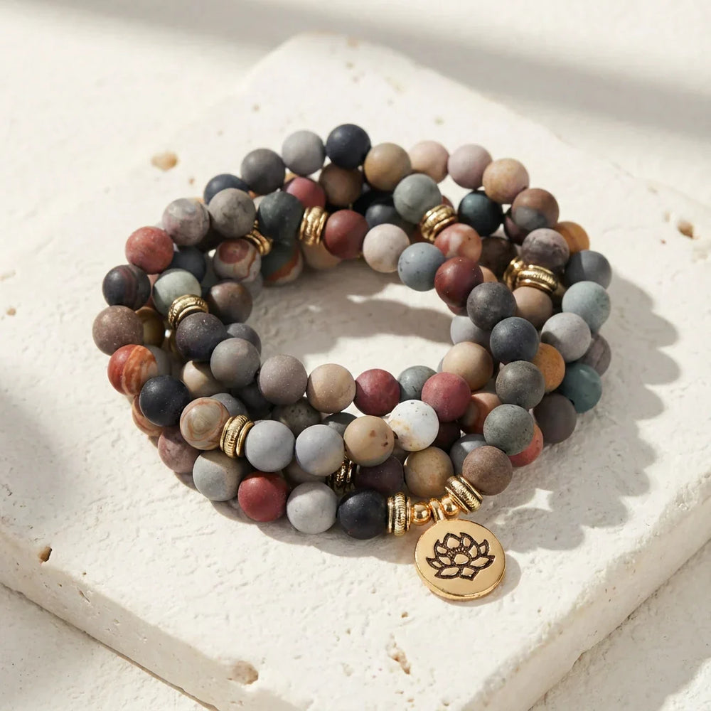 Iris | Stress Relieving Jasper Mala