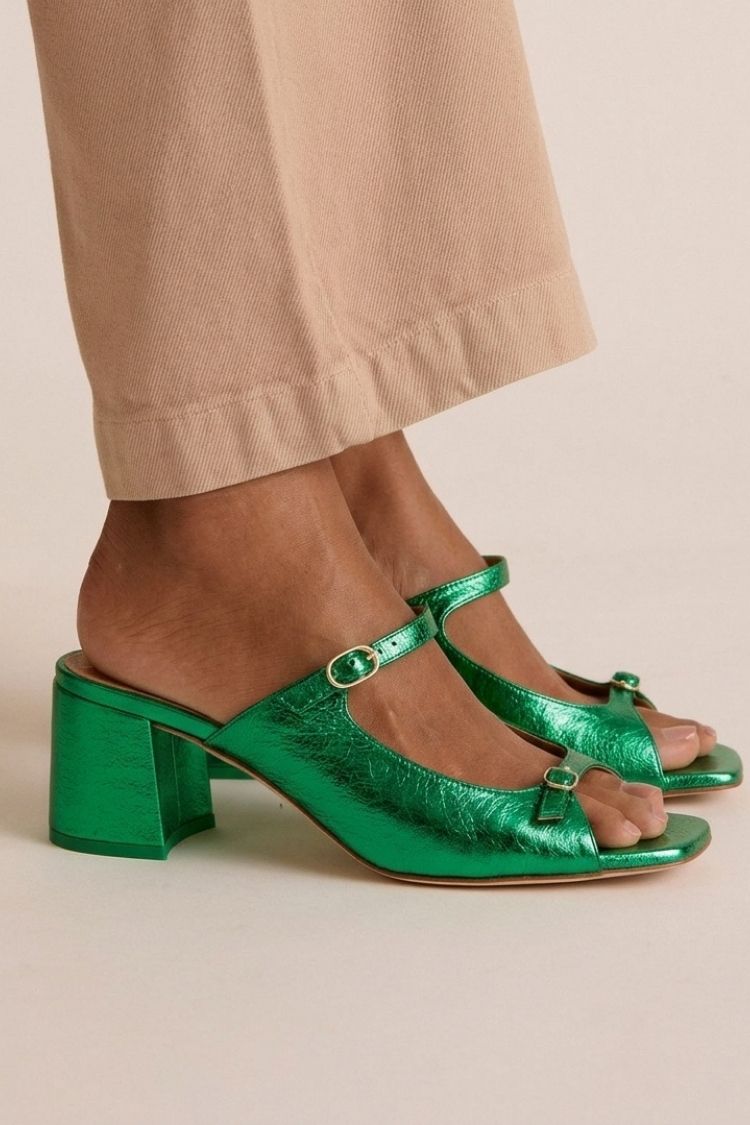 Sonsoles | Chunky Heels with Back Strap and Block Toe for Summer