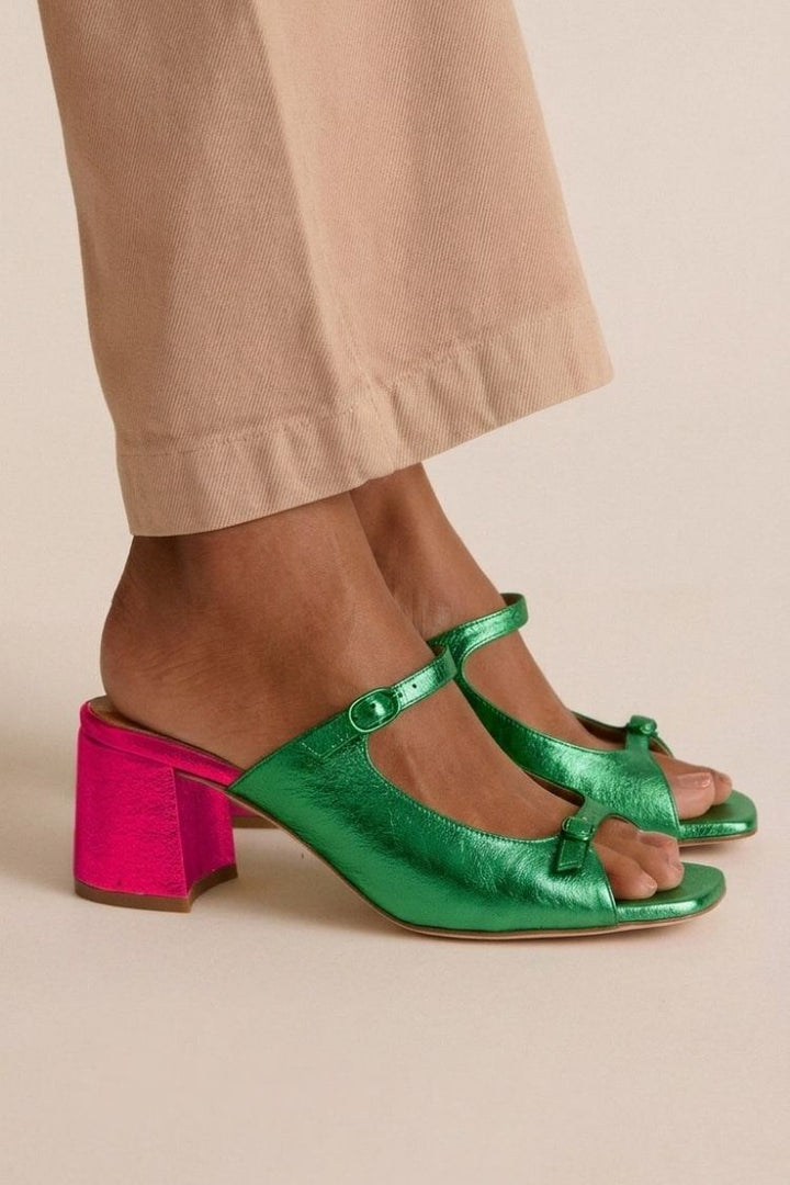Sonsoles | Chunky Heels with Back Strap and Block Toe for Summer