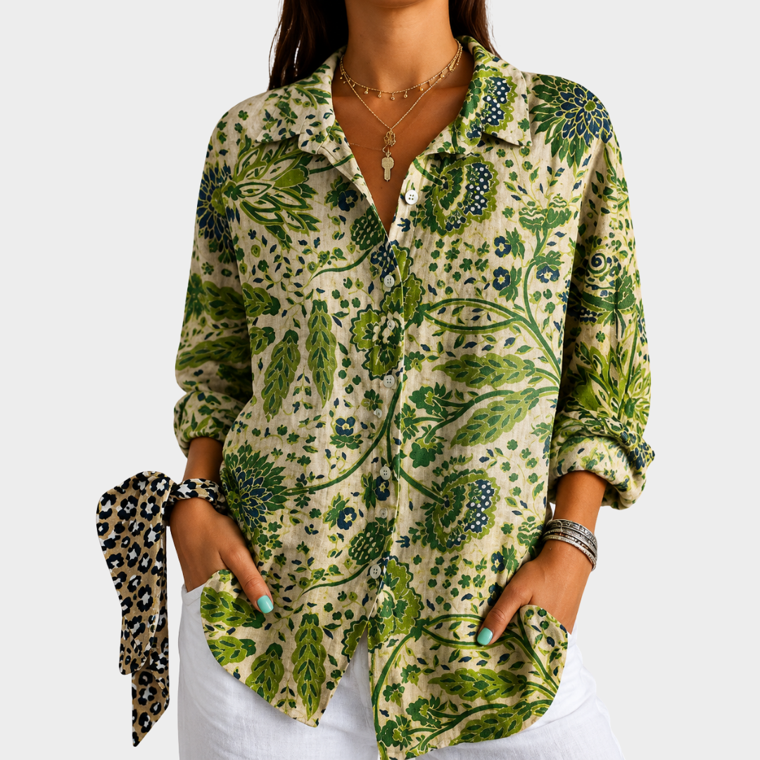 Coralie | Colourful Print Blouse