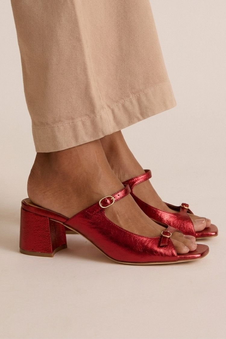 Sonsoles | Chunky Heels with Back Strap and Block Toe for Summer