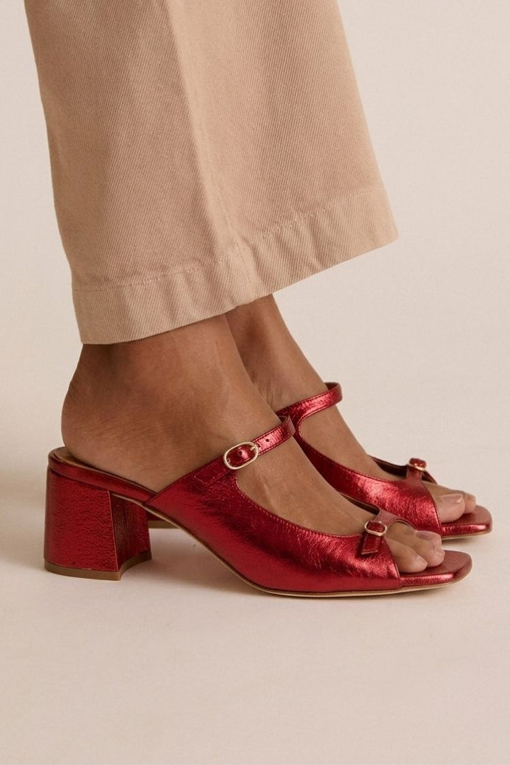 Sonsoles | Chunky Heels with Back Strap and Block Toe for Summer
