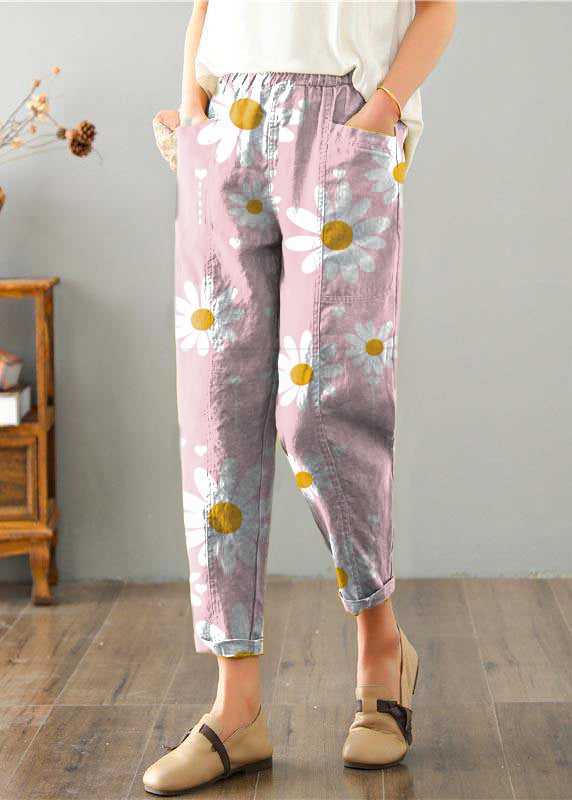 Yellow Cotton Linen Pocket Pants