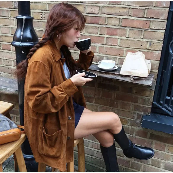 Harriet | Suede Statement Coat