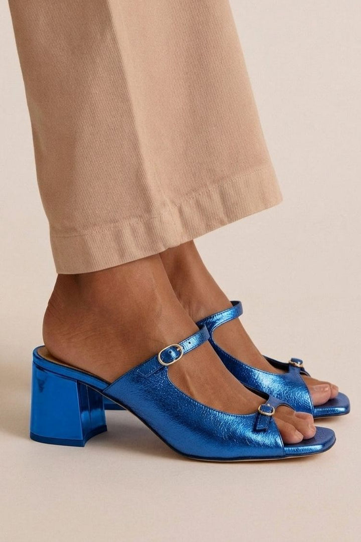 Sonsoles | Chunky Heels with Back Strap and Block Toe for Summer