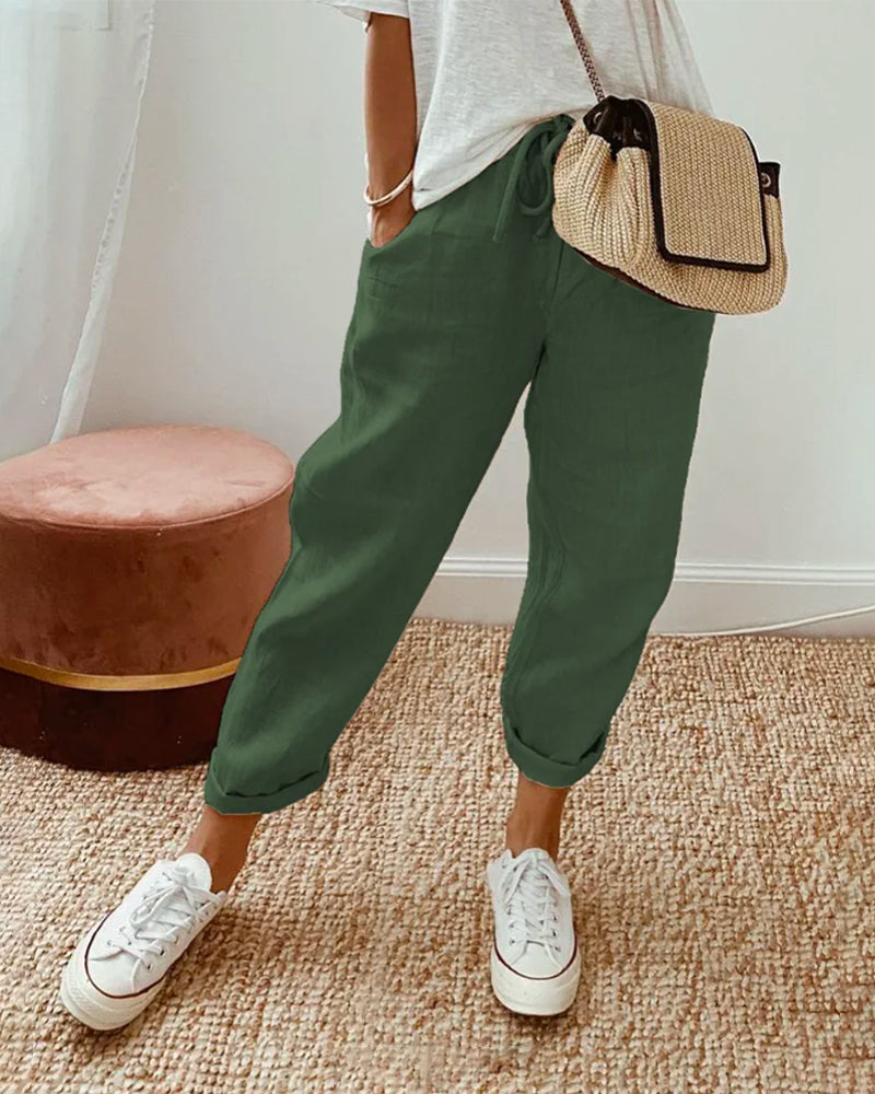 Lucie | Cotton Linen Blend Pants