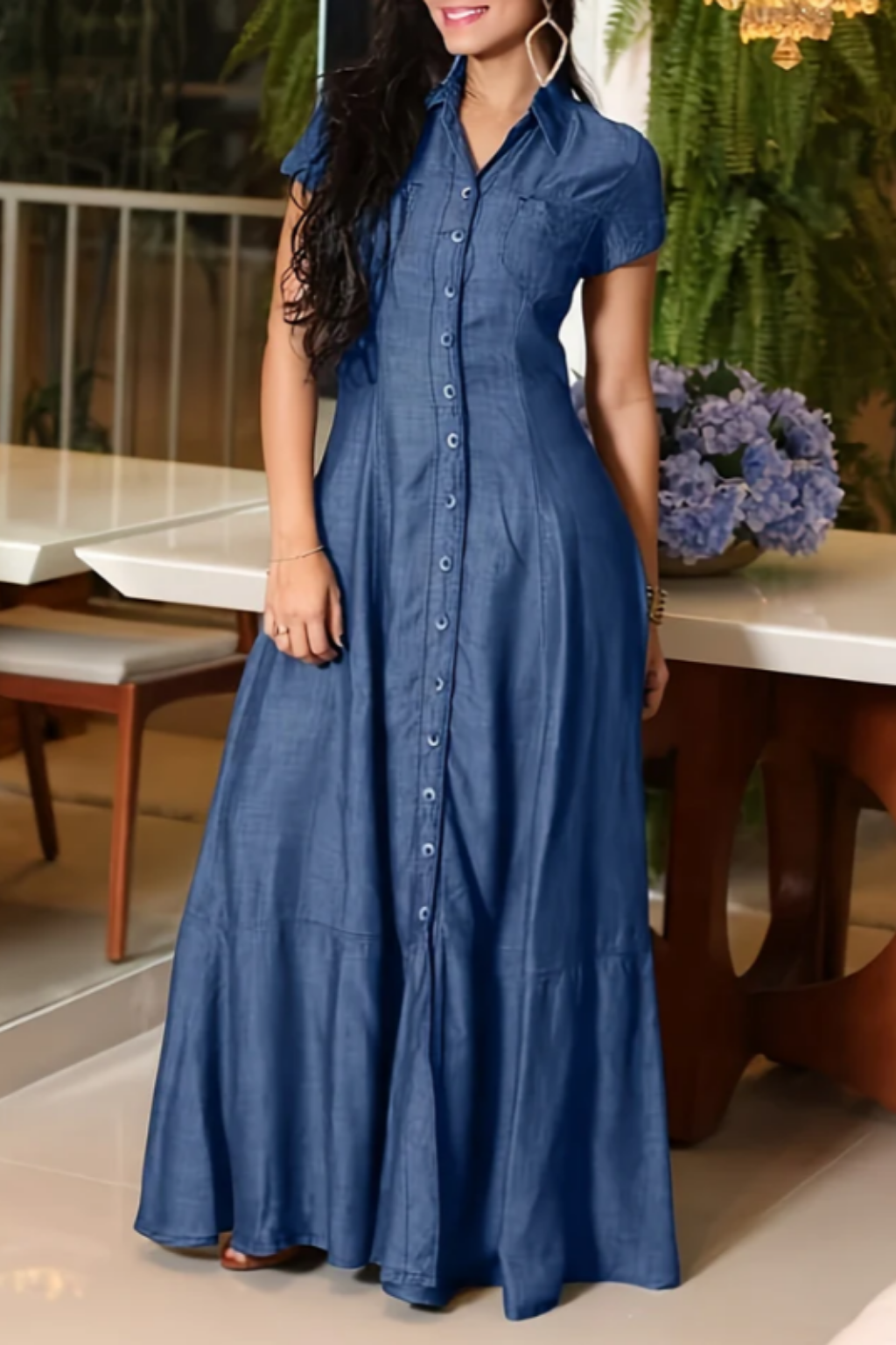 Mandy | Relaxed Long Denim Dress
