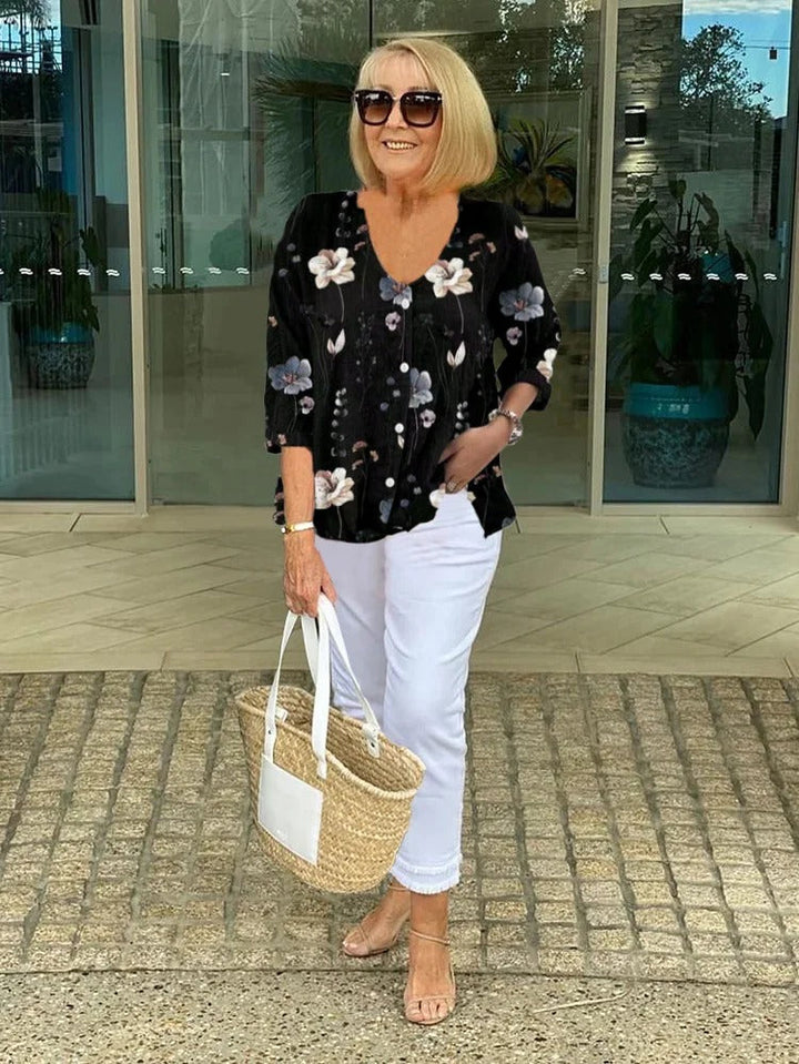 Simone | Three-Quarter Sleeve Blouse
