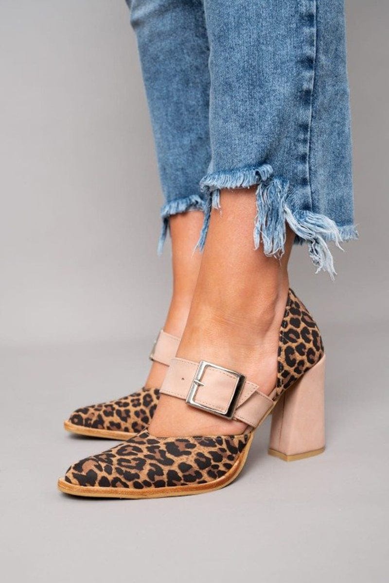 Geneva | Bold leopard print block heels