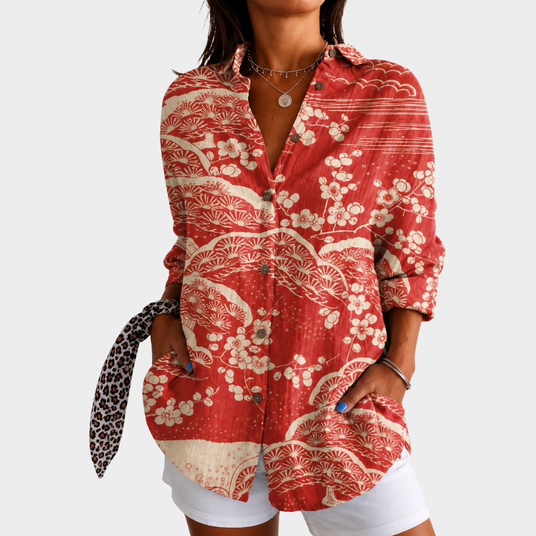 Nadine | Colourful Print Blouse