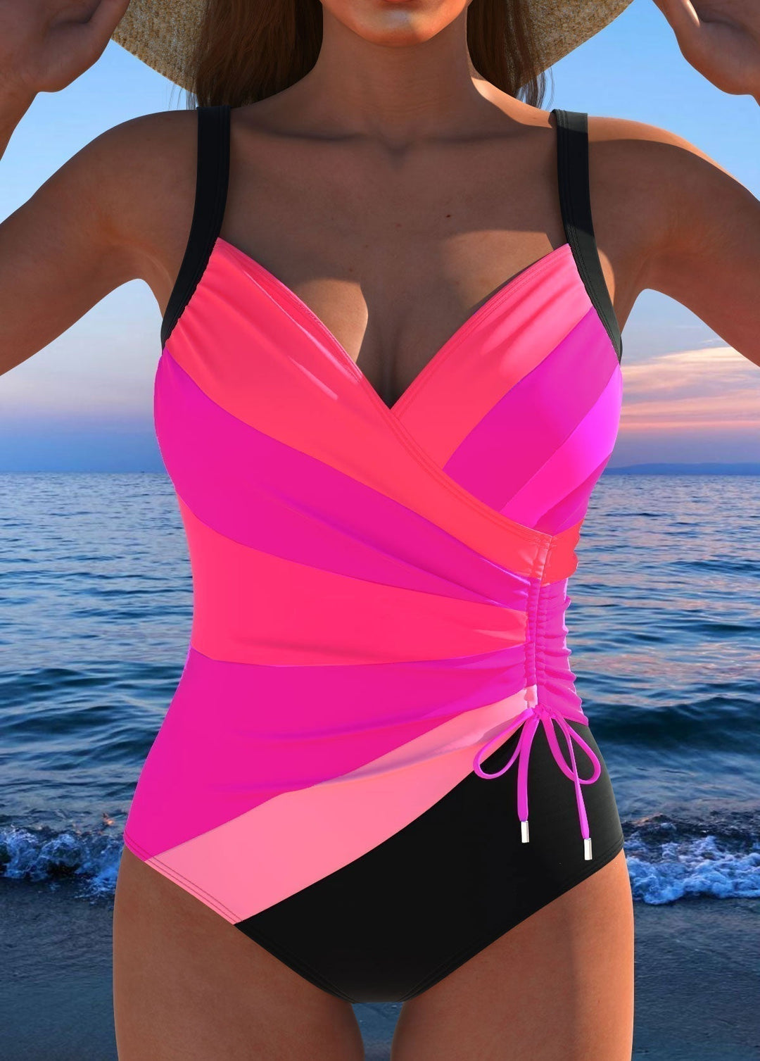 Eleonora Elegant Colorful Print Swimsuit