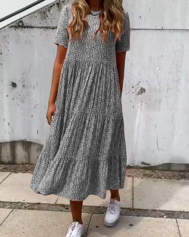 Floral Short Sleeve Dress