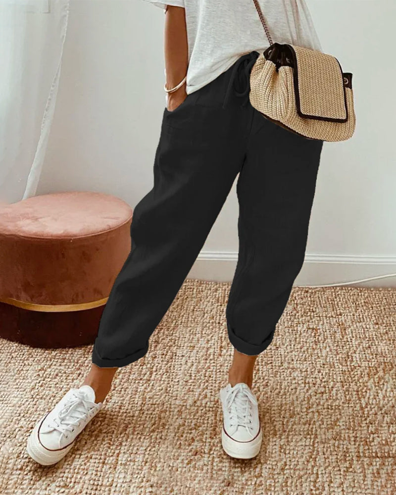 Lucie | Cotton Linen Blend Pants