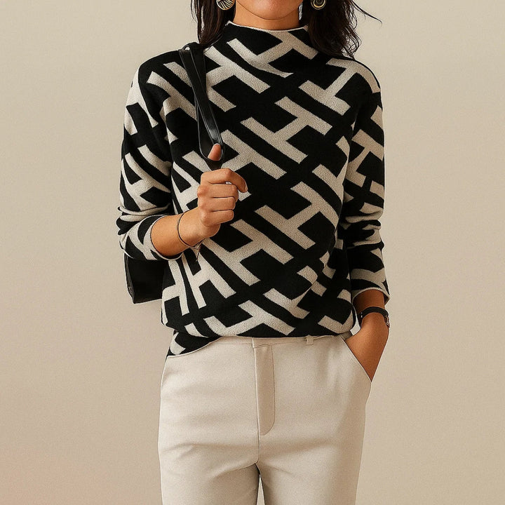 Eva | Geometric Print Jumper