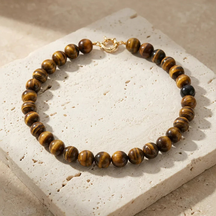 Luna | Bold Tigers Eye Necklace & Earrings (set of two)