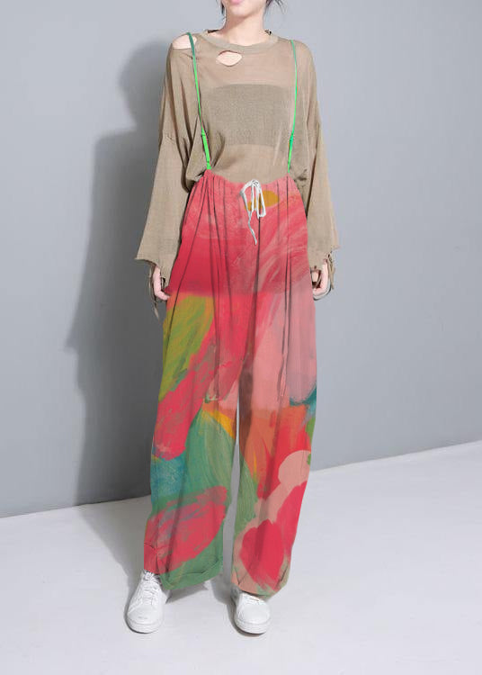 Khaki Cotton Linen Wide-Leg Pants