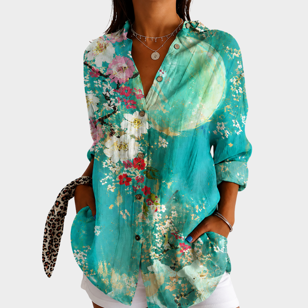 Renata | Colourful Print Blouse