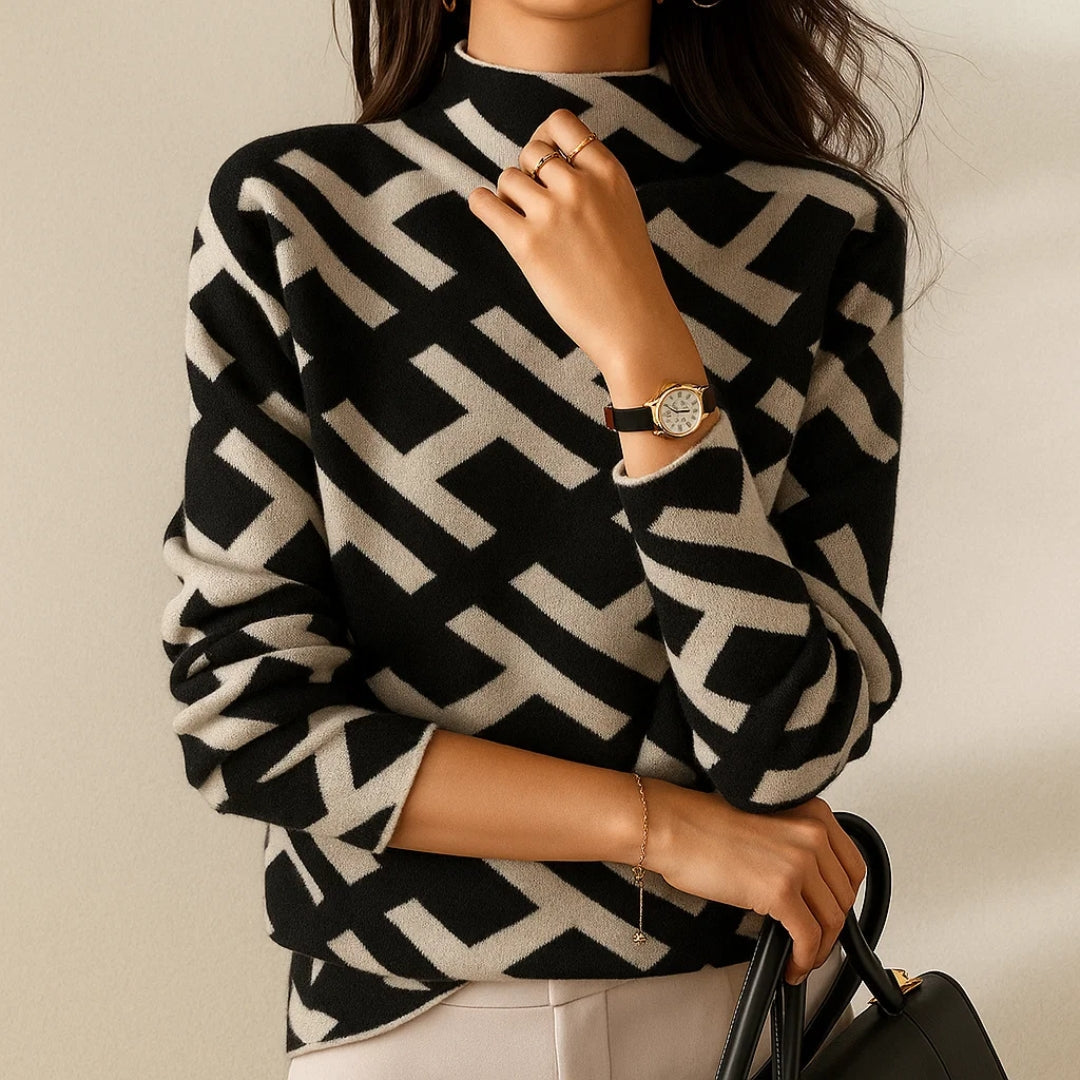 Eva | Geometric Print Jumper