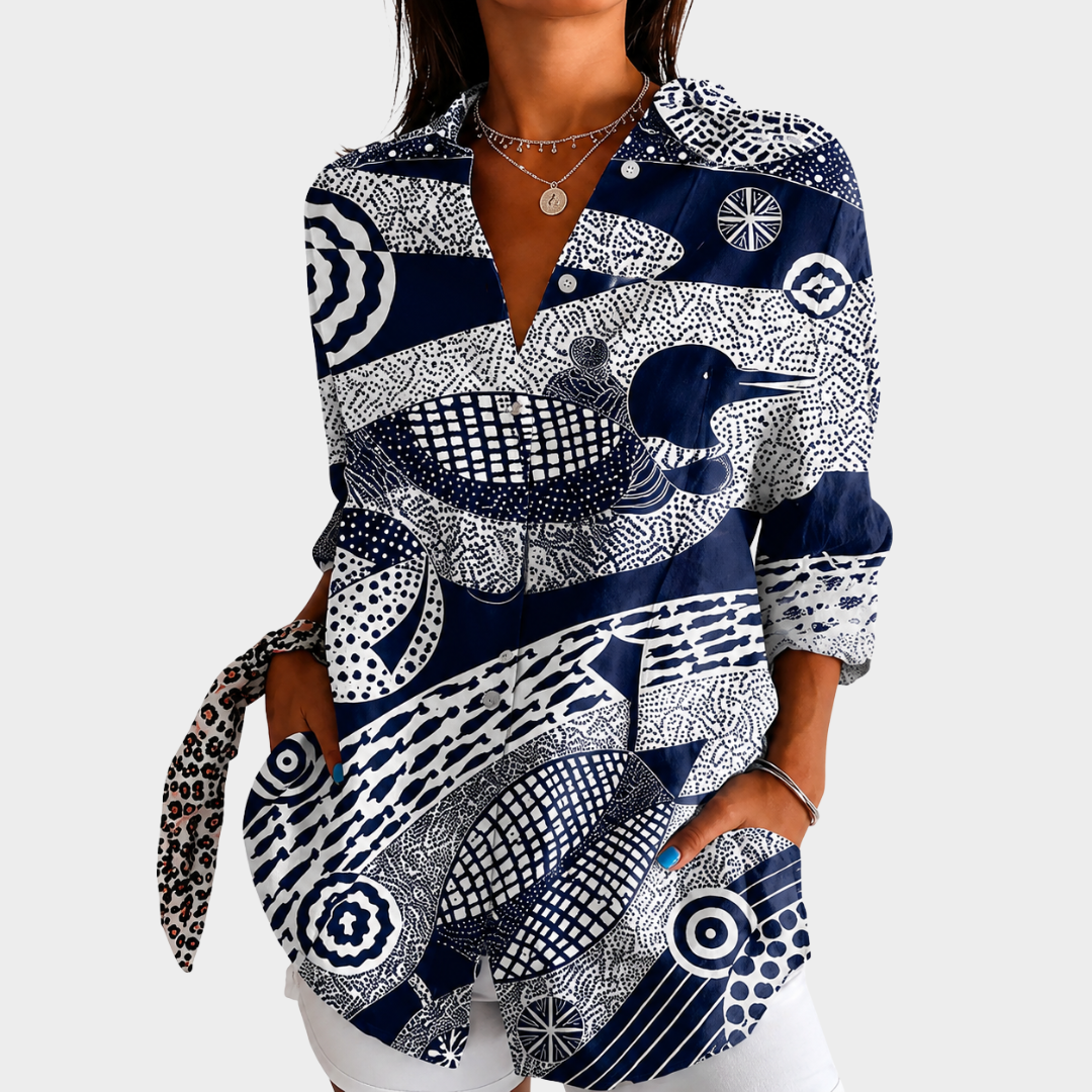 Freya | Colourful Print Blouse