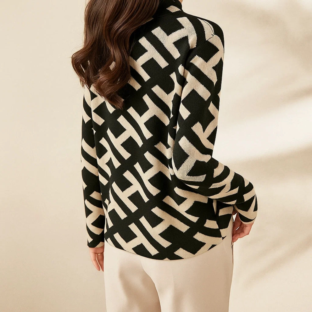 Eva | Geometric Print Jumper