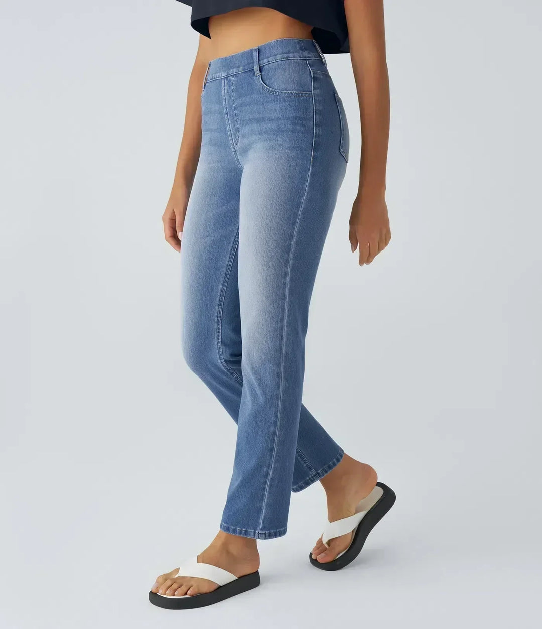 High Waist Elastic Comfort Pants