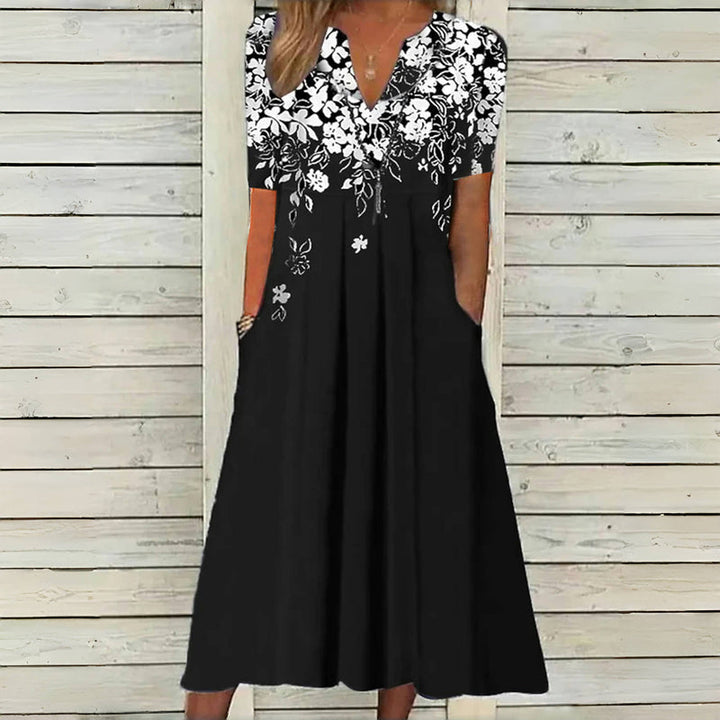 Sage | Vintage Dress with Floral Print