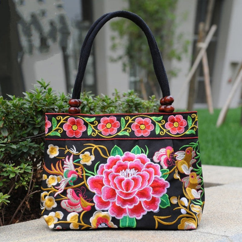 Sage | Vintage Floral Embroidered Bag