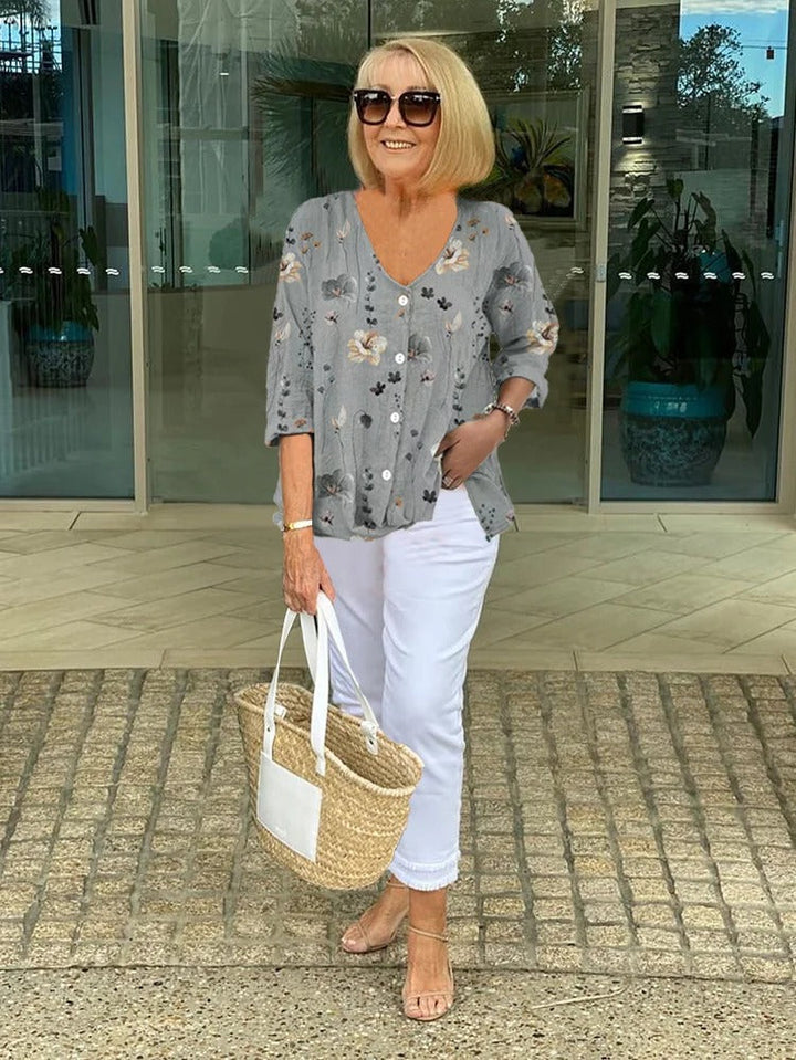 Simone | Three-Quarter Sleeve Blouse