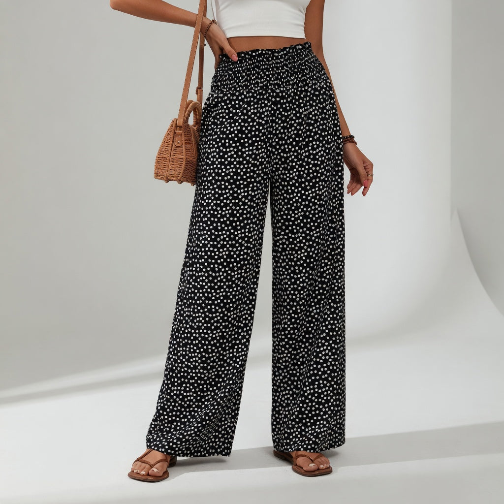 Cléophine | Fluid Printed Comfort Waist Pants