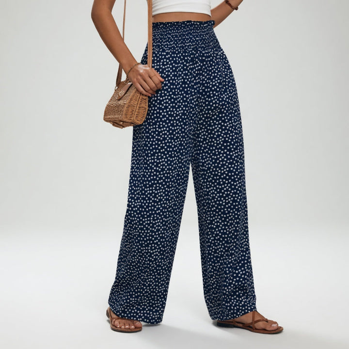 Cléophine | Fluid Printed Comfort Waist Pants