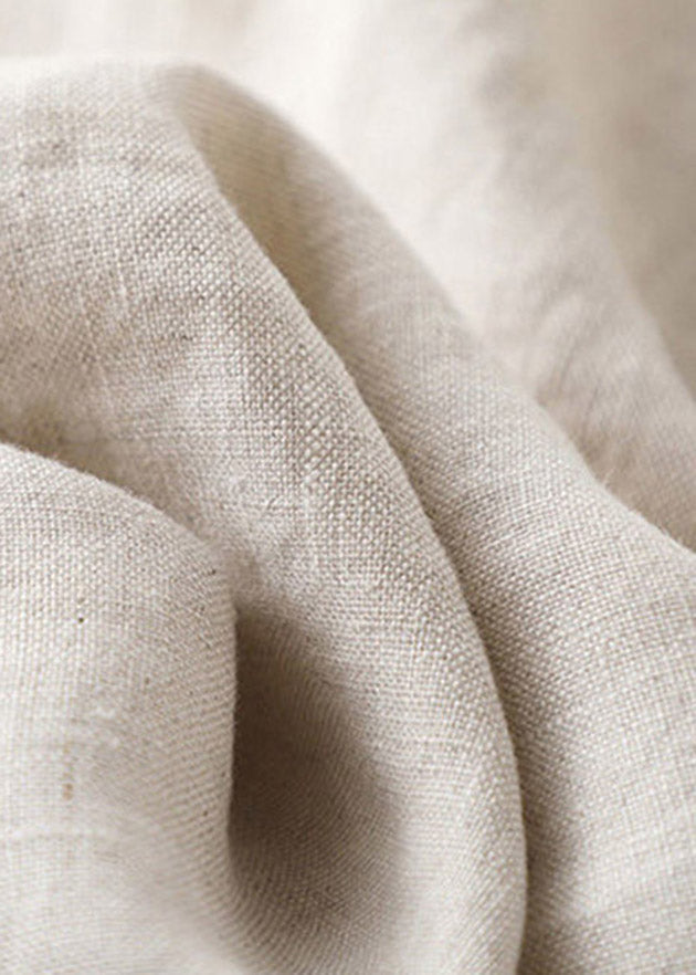 Ruffled Wide-Leg Linen Pants