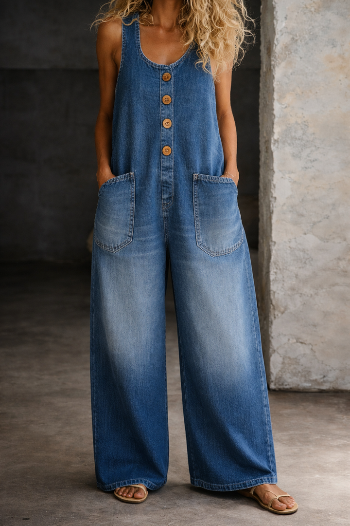 Salome | Vintage Wash Cotton Denim Dress