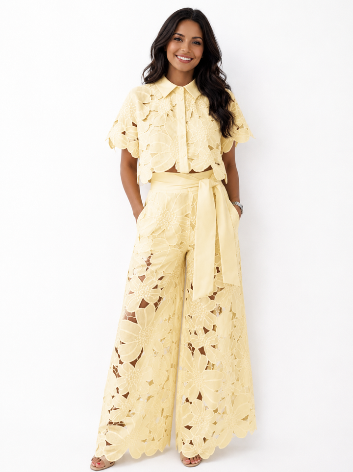 Isabela | Floral Lace Two-Piece Set
