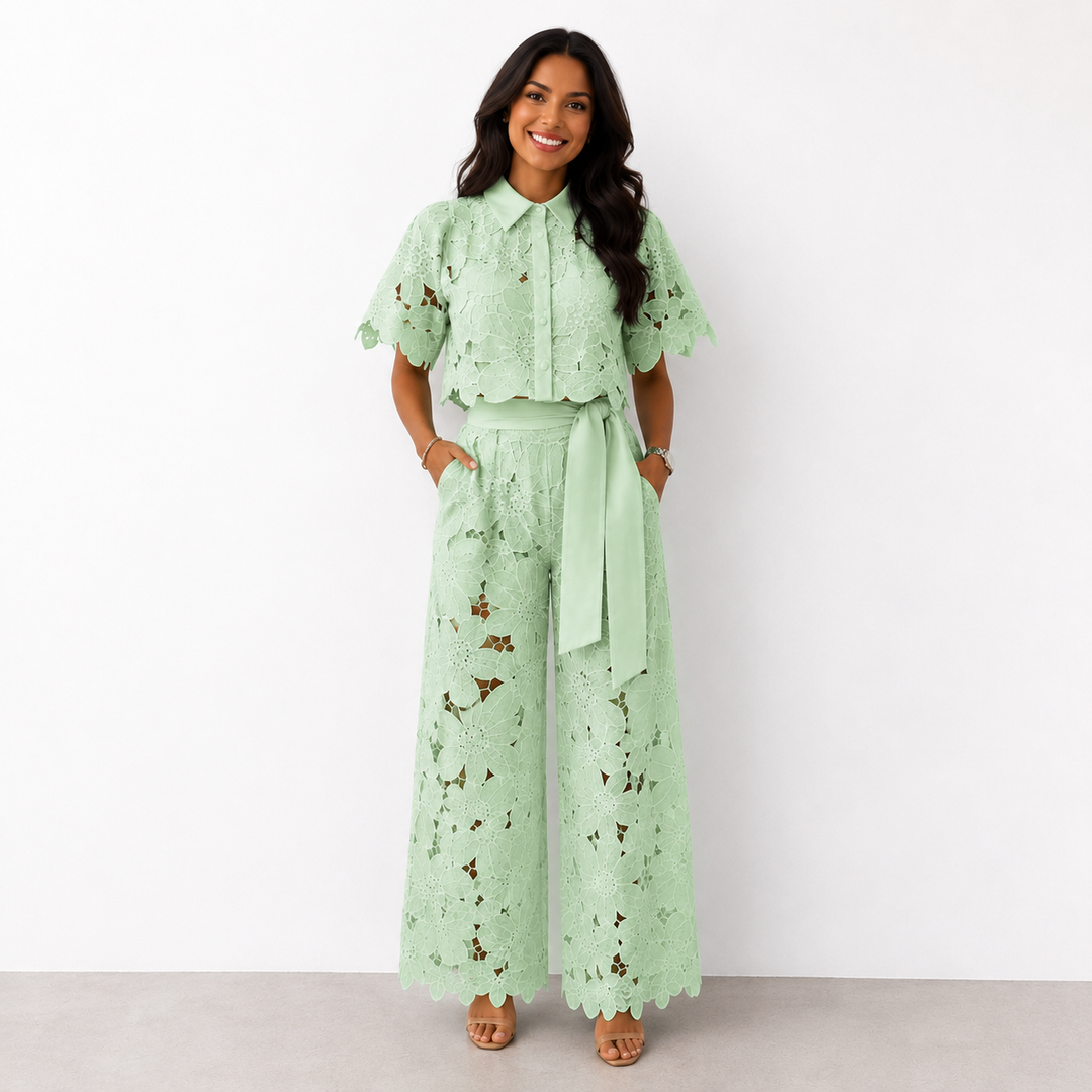 Isabela | Floral Lace Two-Piece Set