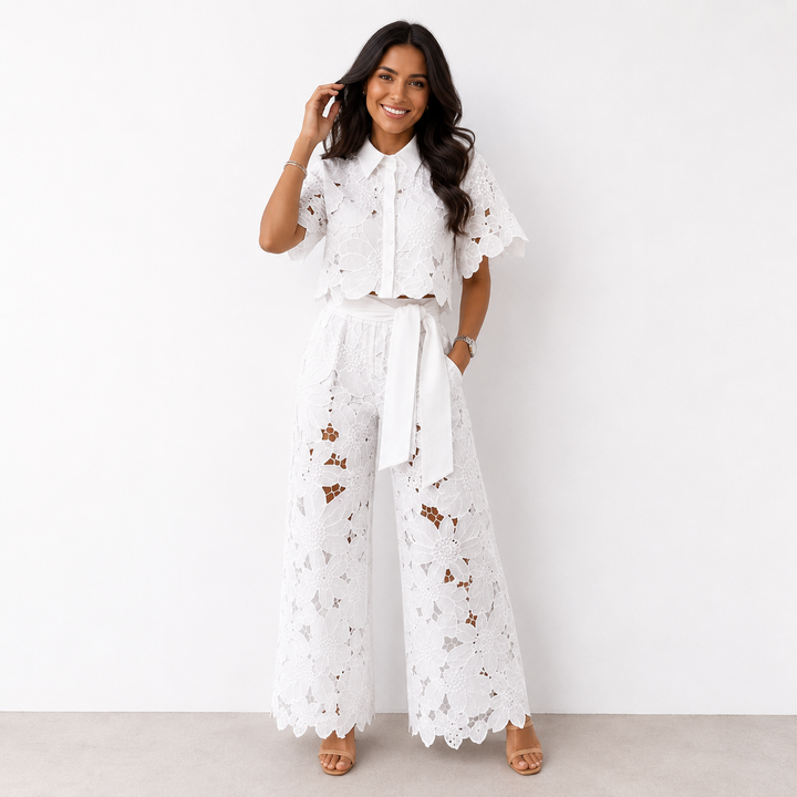 Isabela | Floral Lace Two-Piece Set