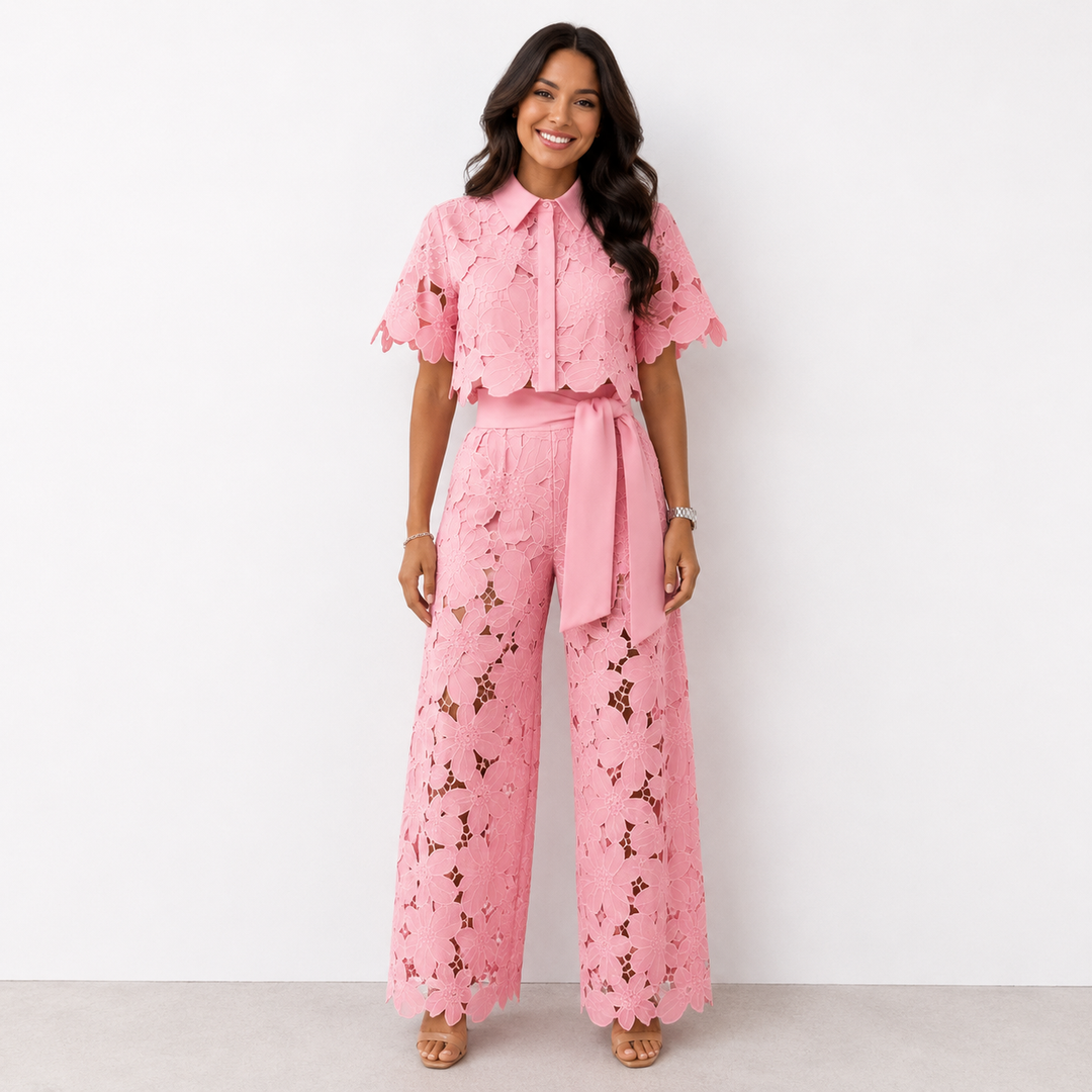 Isabela | Floral Lace Two-Piece Set