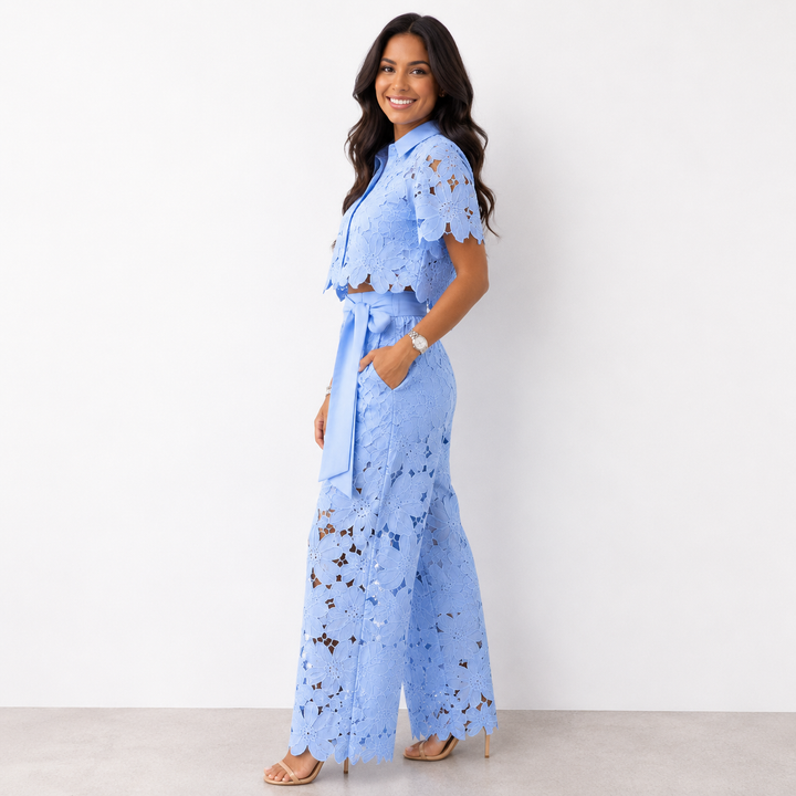 Isabela | Floral Lace Two-Piece Set
