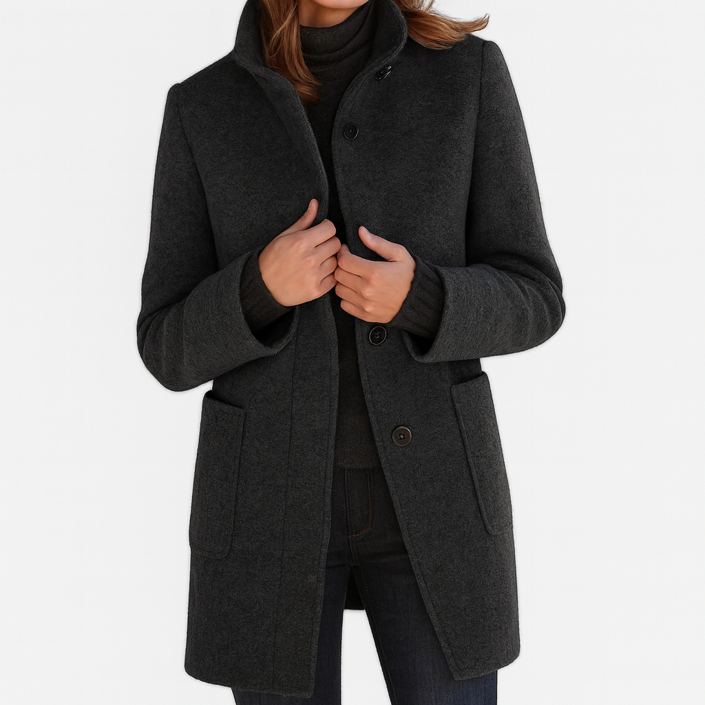 Odette | Womens Coat With High Collar
