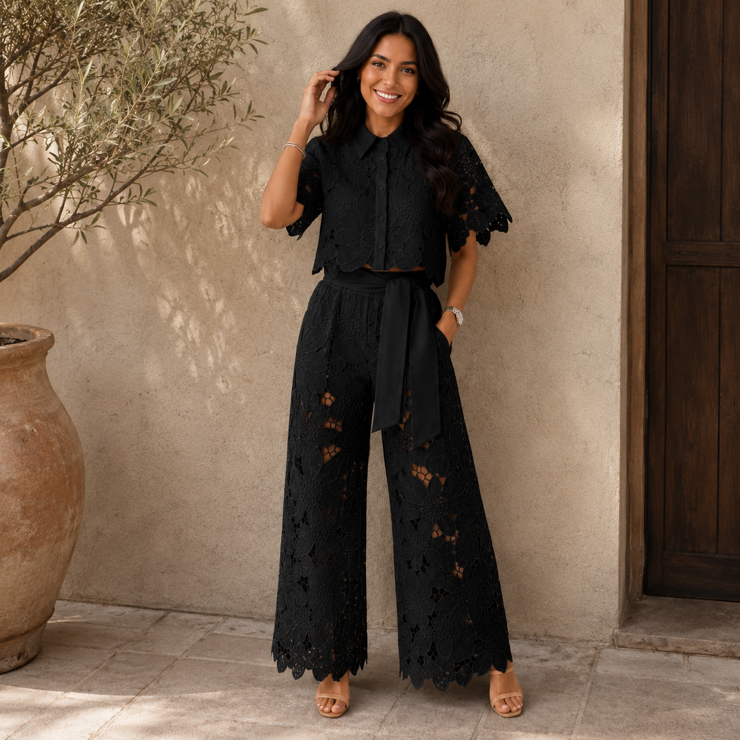 Isabela | Floral Lace Two-Piece Set