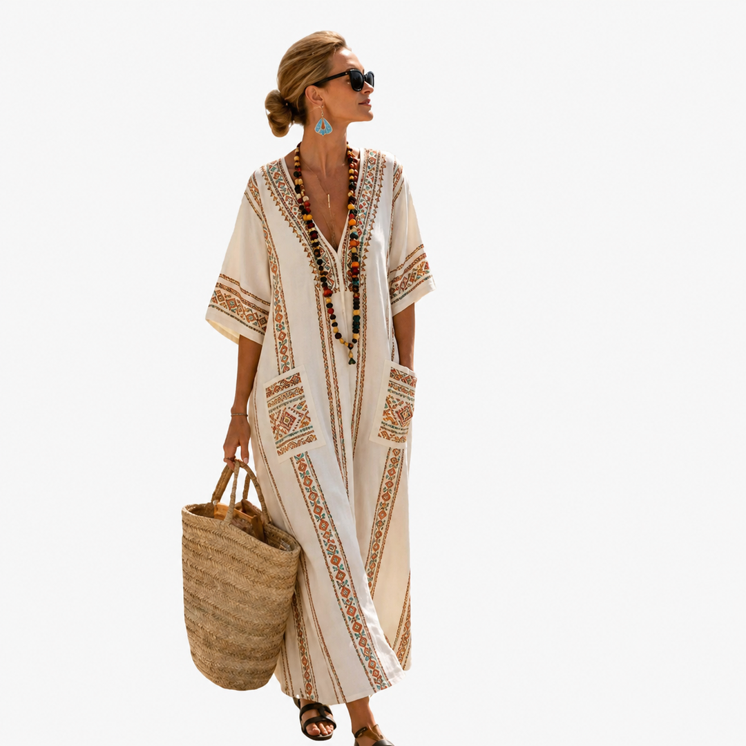 Faye | Boho Print Kaftan