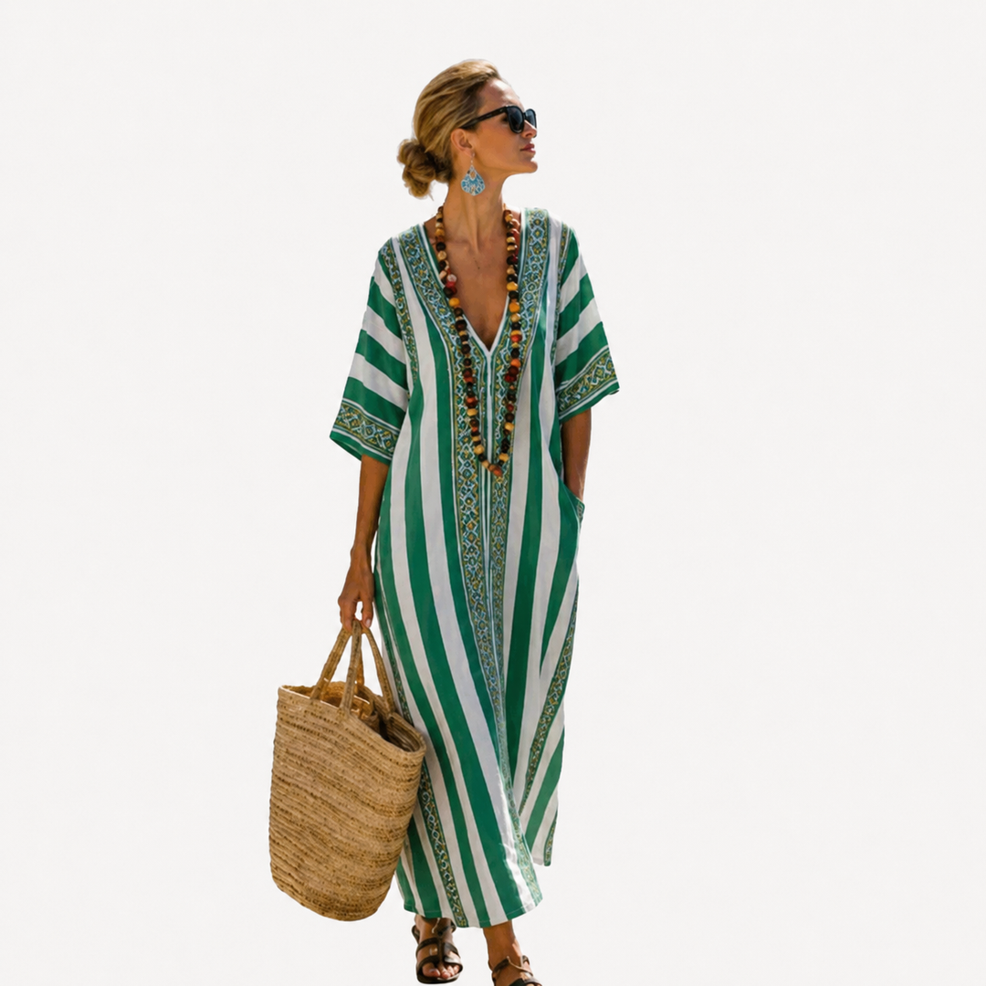 Sage | Embroidered Kaftan