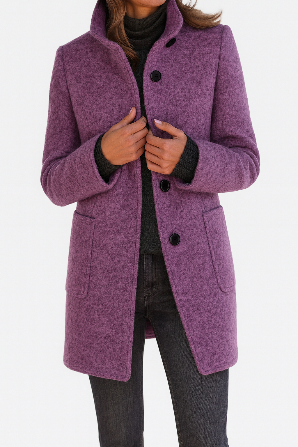 Odette | Womens Coat With High Collar